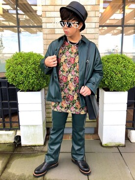 「HARE（ハレ）のアイテム（テーラードジャケット、グリーン系）」を使った、KNさん（メンズ・170cm）の秋コーディネート