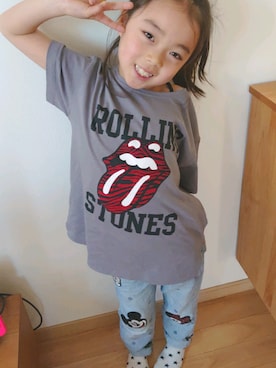 「ZARA KIDSのアイテム（シャツ/ブラウス、グレー系）」を使った、asahinco*さん（キッズ）の冬コーディネート