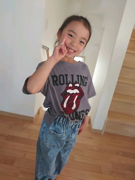 「ZARA KIDSのアイテム（デニムパンツ、ブルー系）」を使った、asahinco*さん（キッズ）の冬コーディネート