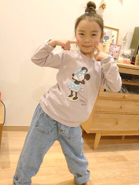 「ZARA KIDSのアイテム（デニムパンツ、ブルー系）」を使った、asahinco*さん（キッズ）の春コーディネート