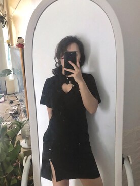 「休闲」｜「アイテム（チュニック）」を使った、ミキさん（レディース・158cm）の夏コーディネート