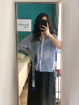 「盐系风格」｜「アイテム（スカート）」を使った、ミキさん（レディース・158cm）の夏コーディネート