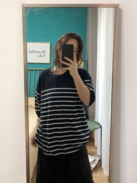 「盐系风格」｜「アイテム（スカート）」を使った、ミキさん（レディース・158cm）の秋コーディネート