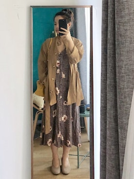 「MONKI（モンキ）のアイテム（ジャケット/アウター）」を使った、ミキさん（レディース・158cm）の秋コーディネート