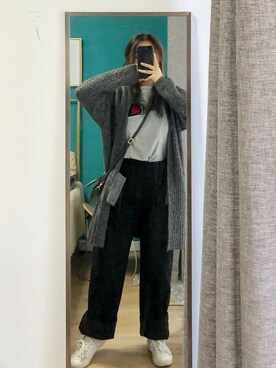 「盐系风格」｜「アイテム（チノパンツ）」を使った、ミキさん（レディース・158cm）の秋コーディネート