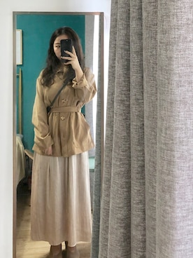 「MONKI（モンキ）のアイテム（ブルゾン）」を使った、ミキさん（レディース・158cm）の冬コーディネート