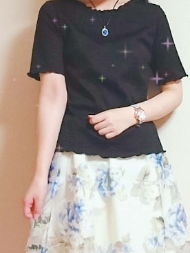 「EBELE MOTION（エベルモーション）のアイテム（スカート）」を使った、ぽぽさん（レディース・160cm）の秋コーディネート
