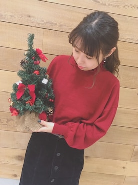 「ハイネックトップス」｜MIKA◎さん（レディース・152cm）の冬コーディネート