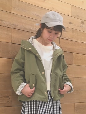 「Lee（リー）のアイテム（帽子）」を使った、MIKA◎さん（レディース・152cm）の春コーディネート