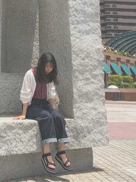 「Teva（テバ）のアイテム（シューズ）」を使った、MIKA◎さん（レディース・152cm）の夏コーディネート
