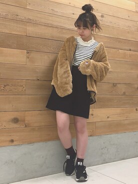 「Champion（チャンピオン）のアイテム（その他アウター）」を使った、MIKA◎さん（レディース・152cm）の秋コーディネート