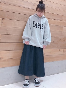 「Lee（リー）のアイテム（トップス）」を使った、MIKA◎さん（レディース・152cm）の冬コーディネート