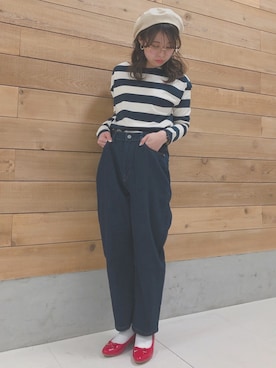 「エナメルシューズ」｜MIKA◎さん（レディース・152cm）の冬コーディネート