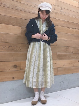 「平成最後のWEARISTAセンバツ」｜「アイテム（キャスケット）」を使った、MIKA◎さん（レディース・152cm）の春コーディネート