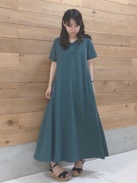 「ORiental TRaffic（オリエンタルトラフィック）の【ORiental TRaffic】 ウェッジサンダル（サンダル）」を使った、MIKA◎さん（レディース・152cm）の夏コーディネート