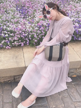 「one way（ワンウェイ）のアイテム」を使った、MIKA◎さん（レディース・153cm）の夏コーディネート