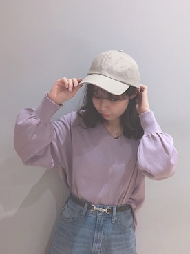 「Lee（リー）のアイテム（帽子）」を使った、MIKA◎さん（レディース・152cm）の春コーディネート