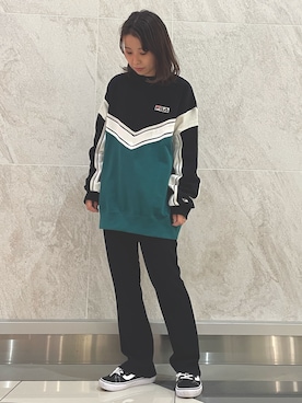 「FILA（フィラ）のアイテム（トップス）」を使った、MIKA◎さん（レディース・152cm）の冬コーディネート