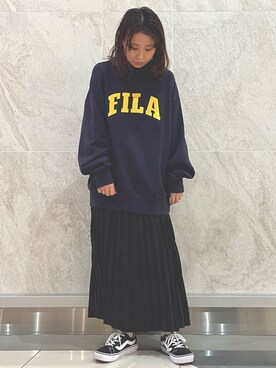 「BTS」｜「アイテム（スウェット）」を使った、MIKA◎さん（レディース・152cm）の冬コーディネート