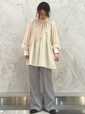 「SLURR（スラ―）のアイテム」を使った、MIKA◎さん（レディース・152cm）の春コーディネート