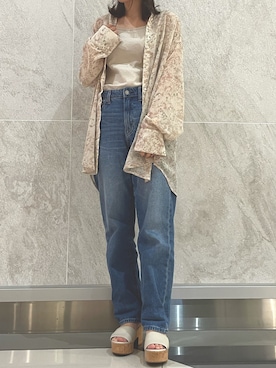 「earth music&ecology（アースミュージックアンドエコロジー）のアイテム（タンクトップ）」を使った、MIKA◎さん（レディース・152cm）の春コーディネート
