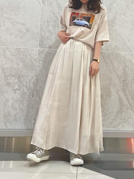 「アイテム（スカート）」を使った、MIKA◎さん（レディース・152cm）の夏コーディネート