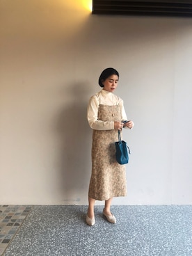 「Steven Alan（スティーブンアラン）のアイテム（ワンピース/ドレス）」を使った、安さん（レディース・162cm）の秋コーディネート