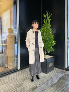 「united arrows」｜「アイテム（ダウンジャケット/コート）」を使った、安さん（レディース・162cm）の冬コーディネート