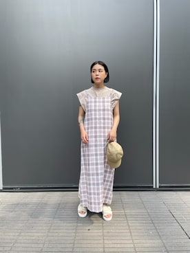 「日系极简」｜「アイテム（ワンピース/ドレス）」を使った、安さん（レディース・162cm）の春コーディネート