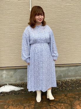 「SLURR（スラ―）のアイテム」を使った、きみぃさん（レディース・158cm）の春コーディネート