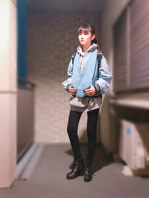 前田優衣 Wegoのブルゾンを使ったコーディネート Wear
