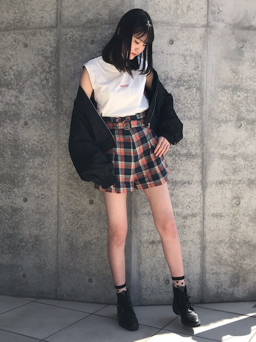 前田優衣 Wegoのブルゾンを使ったコーディネート Wear