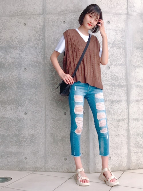 前田優衣 Kutirのベストを使ったコーディネート Wear