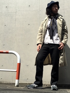 「Wrangler」｜「アイテム（ダウンジャケット/コート）」を使った、crementyさん（メンズ・172cm）の春コーディネート