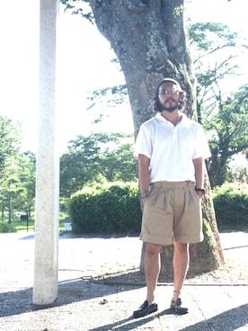 「NAISSANCE（ネサンス）のアイテム（帽子）」を使った、crementyさん（メンズ・172cm）の夏コーディネート