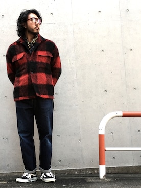 「SASQUATCHfabrix.（サスクワァッチファブリックス）のアイテム」を使った、crementyさん（メンズ・172cm）の春コーディネート