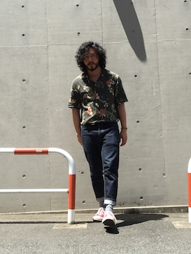 「ロールアップ」｜「アイテム（その他トップス）」を使った、crementyさん（メンズ・172cm）の夏コーディネート