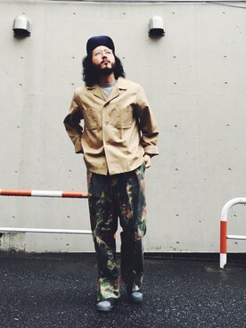 「ORCIVAL（オーシバル）のアイテム（キャップ）」を使った、crementyさん（メンズ・172cm）の夏コーディネート