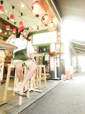 「RESERVED NOTEのアイテム」を使った、crementyさん（メンズ・172cm）の夏コーディネート
