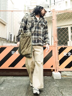 「ツイードキャップ」｜crementyさん（メンズ・172cm）の秋コーディネート