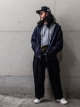 「SASQUATCHfabrix.（サスクワァッチファブリックス）のアイテム」を使った、crementyさん（メンズ・172cm）の夏コーディネート