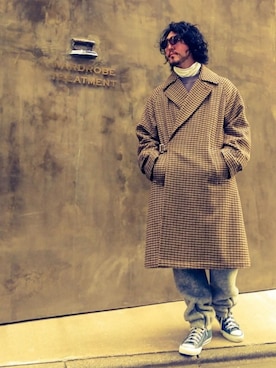 「UNIQLO（ユニクロ）のタートルネックT（長袖）（Tシャツ/カットソー）」を使った、crementyさん（メンズ・172cm）の冬コーディネート