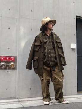 「SYU.HOMME/FEMM（シュウ）のアイテム（ジャケット/アウター）」を使った、crementyさん（メンズ・172cm）の冬コーディネート