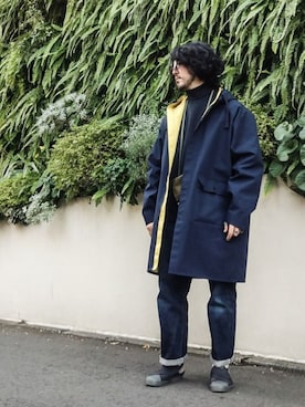 「フードコート」｜「アイテム（その他シューズ）」を使った、crementyさん（メンズ・172cm）の冬コーディネート