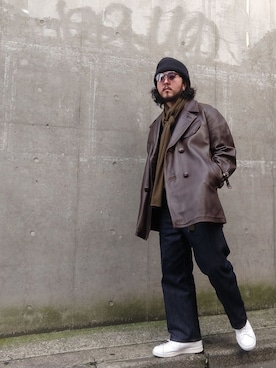 「FLAMAND（フラマン ）のアイテム」を使った、crementyさん（メンズ・172cm）の冬コーディネート