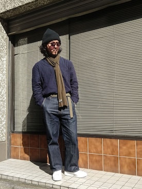 「FLAMAND（フラマン ）のアイテム」を使った、crementyさん（メンズ・172cm）の冬コーディネート