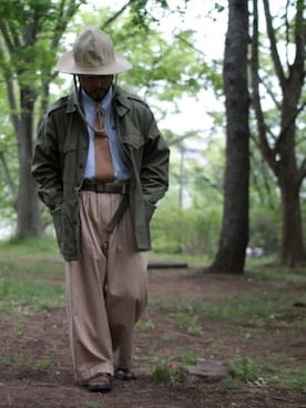 「トリッカーズ」｜「アイテム（帽子）」を使った、crementyさん（メンズ・172cm）の春コーディネート
