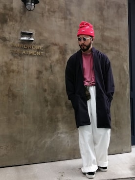 「UNIQLOU」｜「アイテム（帽子）」を使った、crementyさん（メンズ・172cm）の夏コーディネート