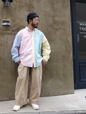 「クレイジーパターンシャツ」｜crementyさん（メンズ・172cm）の夏コーディネート