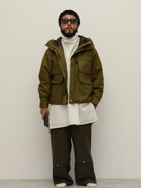 「ハイネックプルオーバー」｜crementyさん（メンズ・172cm）の秋コーディネート